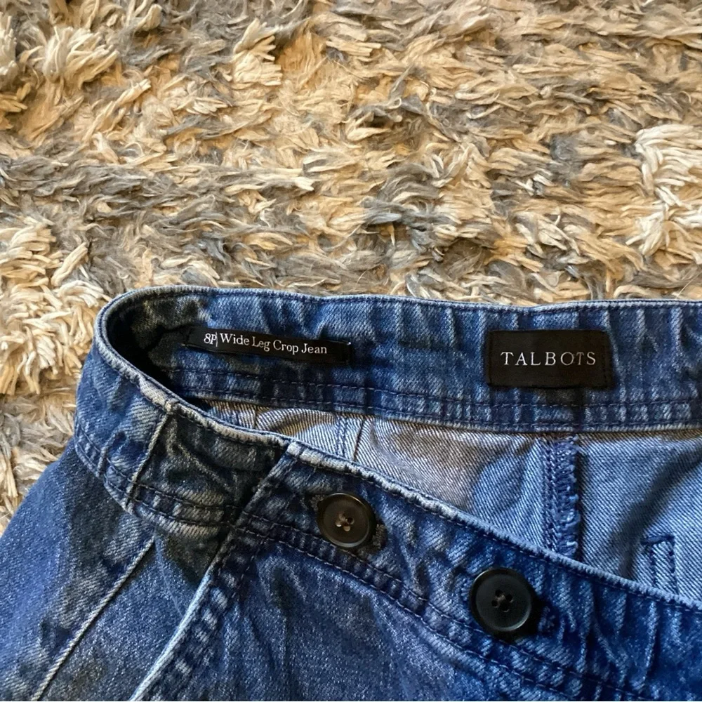 TALBOTS Wide Leg Crop Jeans Medium Wash Women’s 8P - Picture 3 of 8